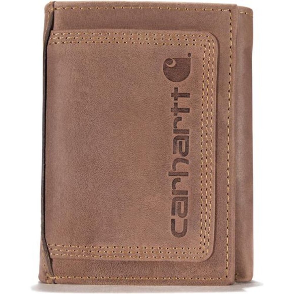 Men's Rugged Leather Triple Stitch Wallet
